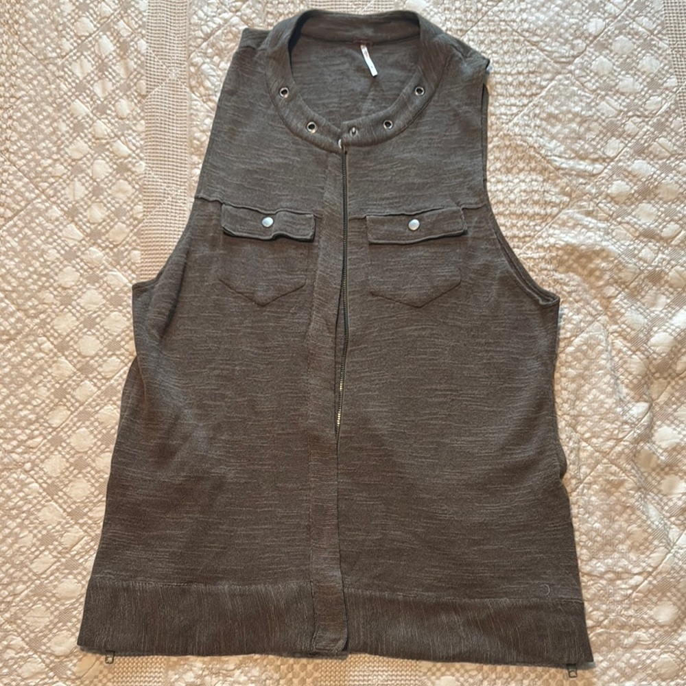 Free People Highway Zip Front Vest